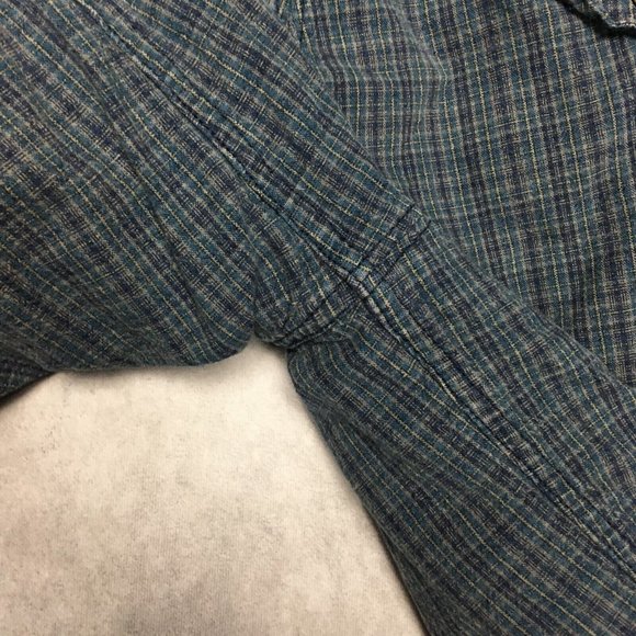 Levis Tab Twills Mens Shorts size 33 Blue Textured Long Length Snap Pockets - Picture 10 of 12